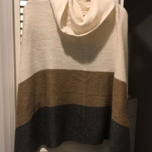 Chico’s cowl neck knitted poncho